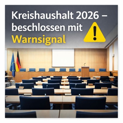 Kreishaushalt 2026: Zustimmung mit deutlichem Warnsignal